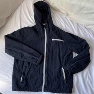 John Galt Blue Windbreaker Cropped Jacket